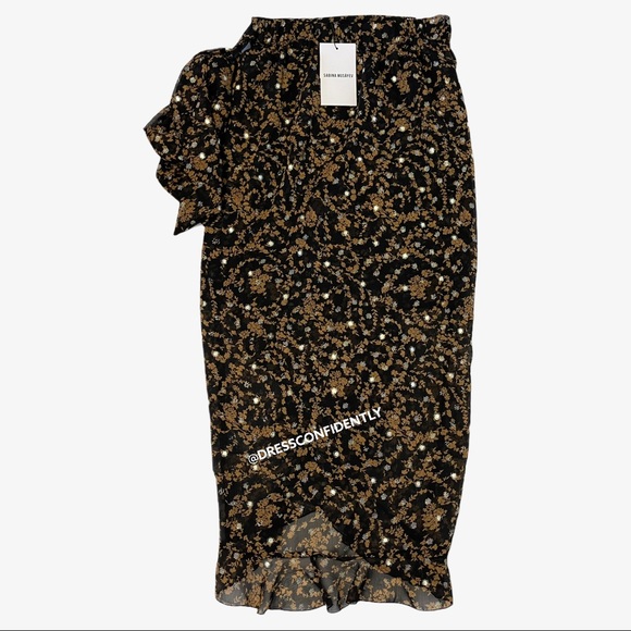 Sabina Musayev Sky Floral Print Wrap Skirt - Picture 9 of 10